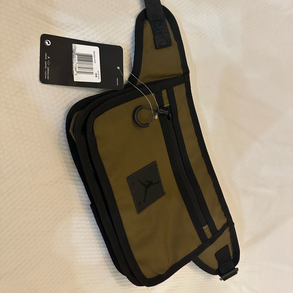 Nike Air Jordan Jumpman Collaborator Crossbody Belt Bag Olive Brown NWT